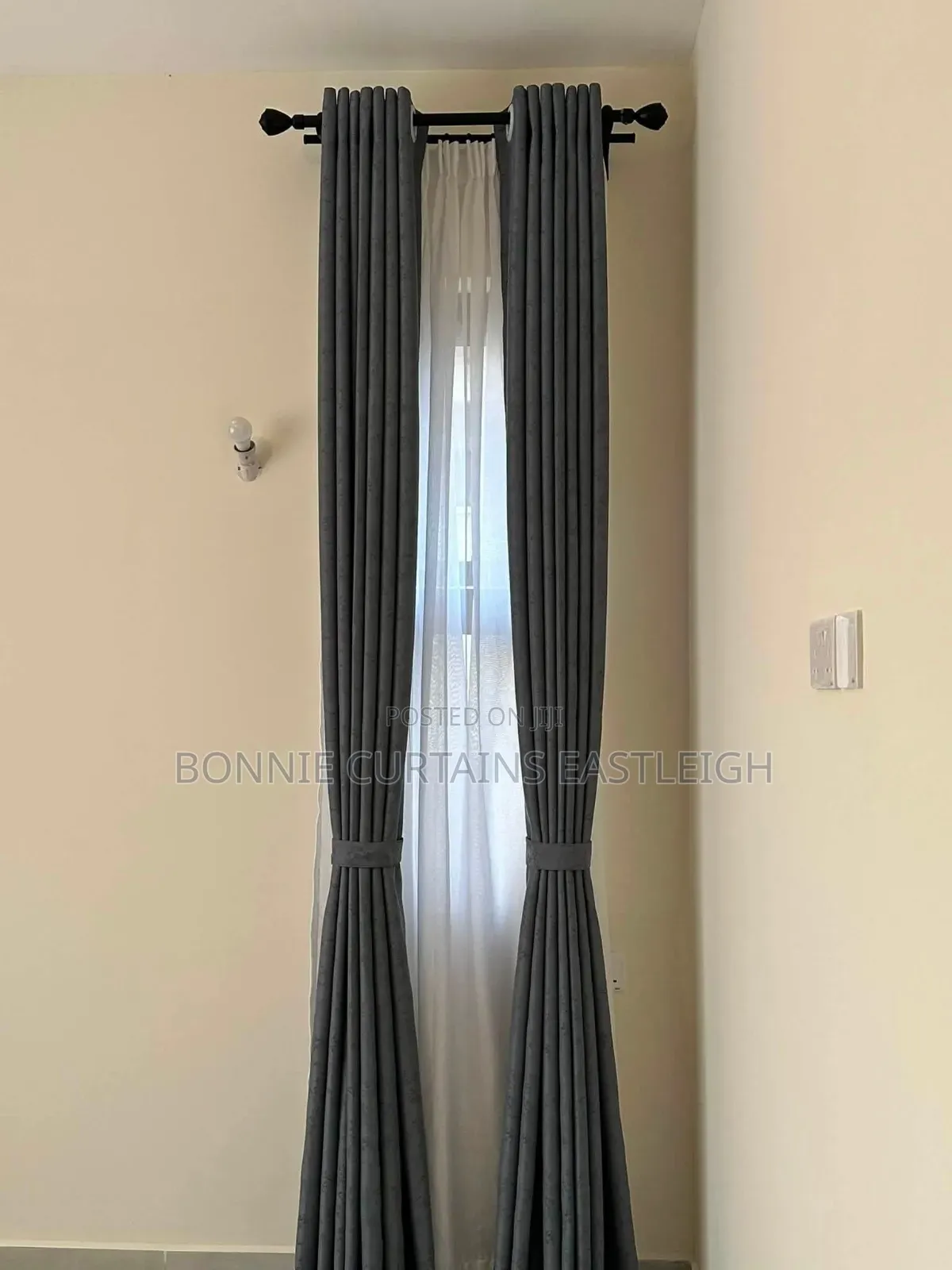 Nice Looking Grey Curtains and Sheers