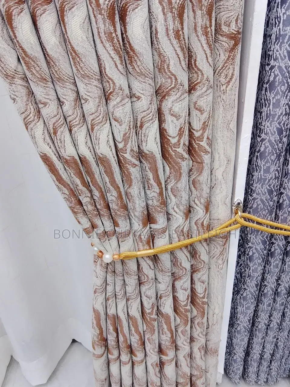 Brown Curtains and Sheers With Rings
