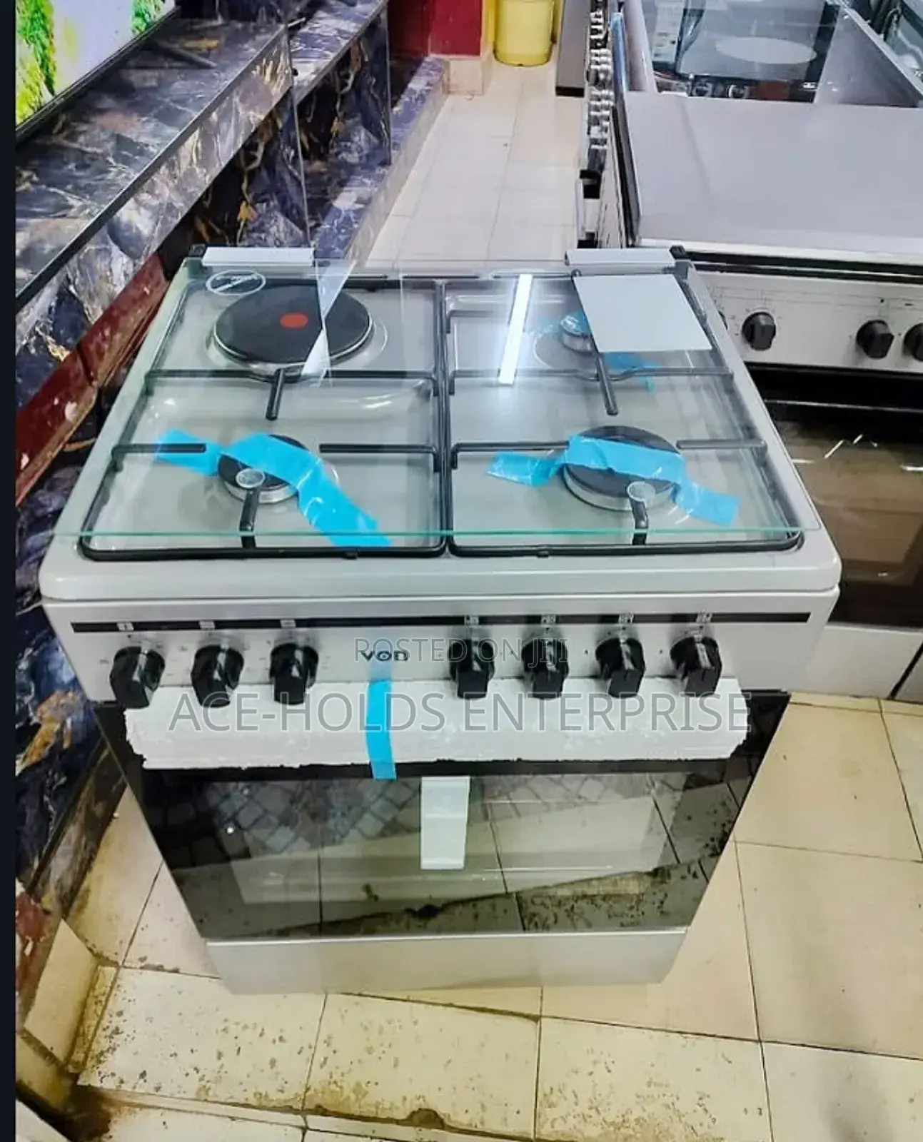 60*55 Von Standing Cooker, Gas Sensor - Rapid Plate - 3+1 Turbo Fan