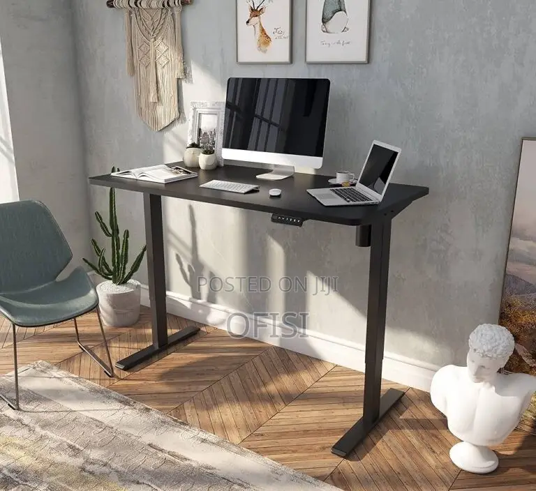 Office Desk; 1.2m Black Home Office Standing Desk