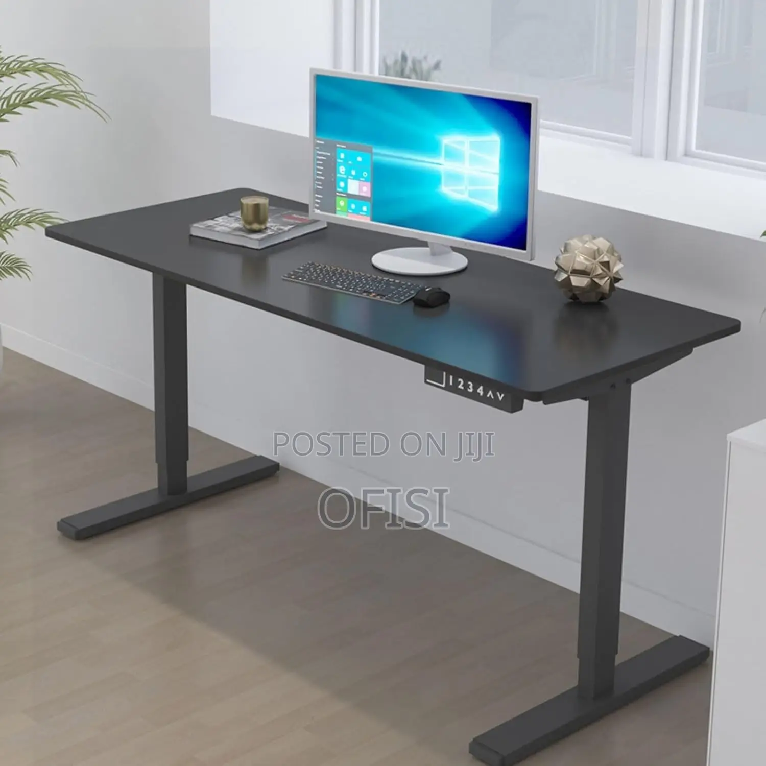Office Desk; 1.2m Black Home Office Standing Desk