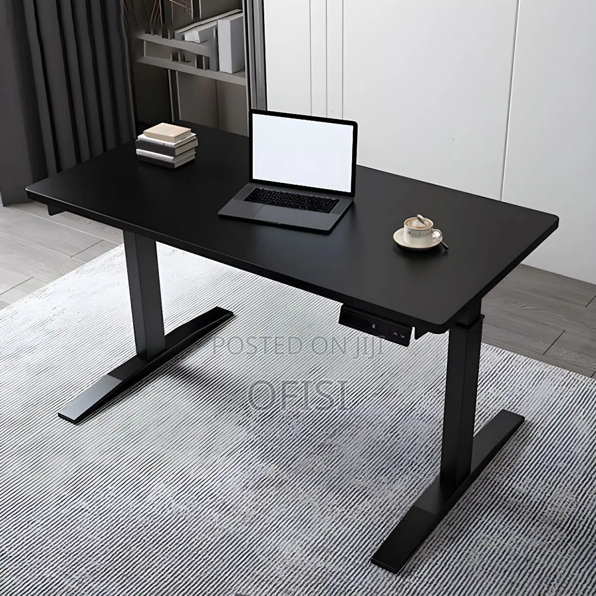 Office Desk; 1.2m Black Home Office Standing Desk