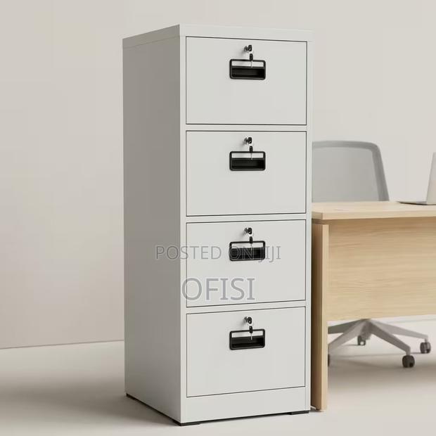 Office Cabinet; 4 Drawer Office Filling Cabinet With Four Keys