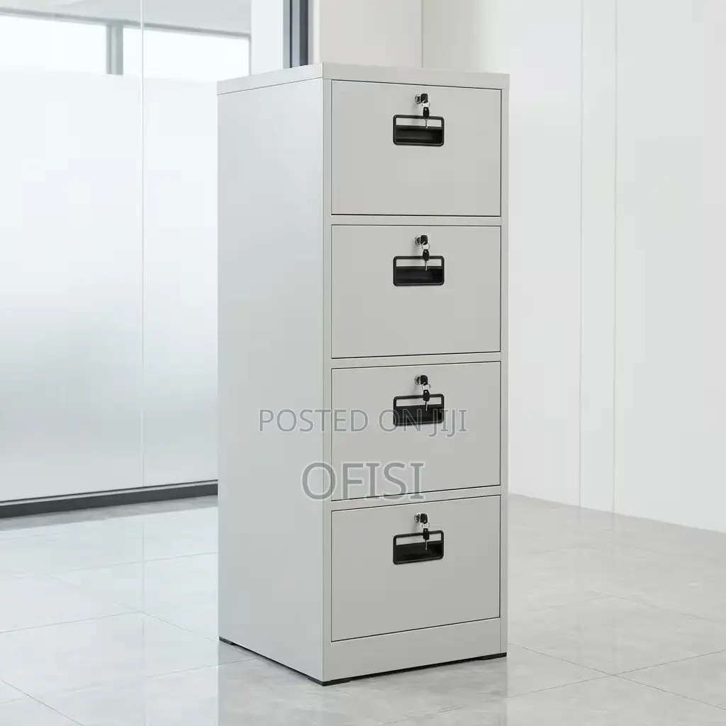 Office Cabinet; 4 Drawer Office Filling Cabinet With Four Keys