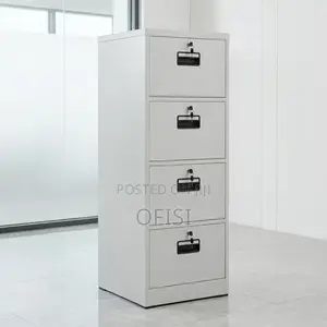 Office Cabinet; 4 Drawer Office Filling Cabinet With Four Keys