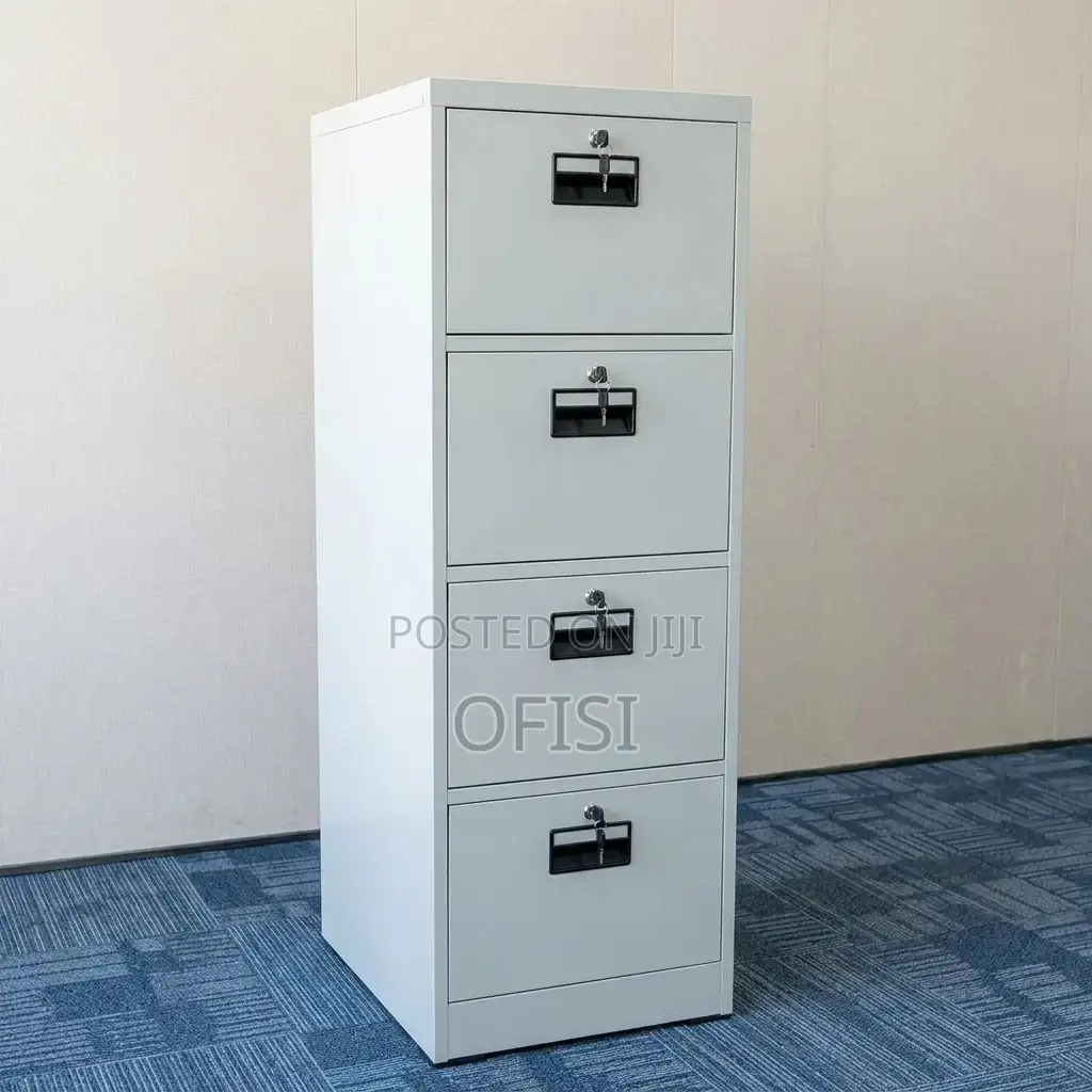 Office Cabinet; 4 Drawer Office Filling Cabinet With Four Keys