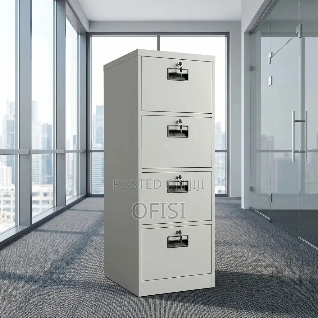 Office Cabinet; 4 Drawer Office Filling Cabinet With Four Keys