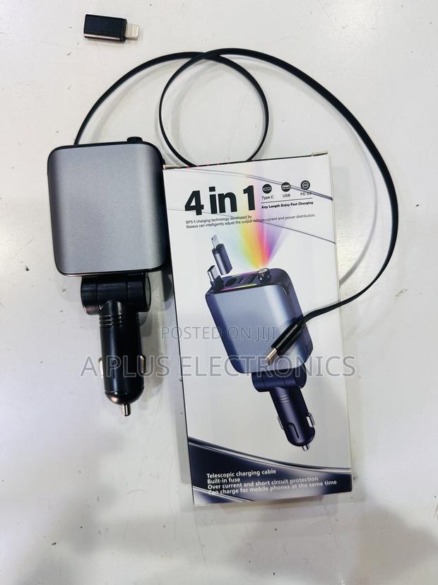 4 in 1 Super Fast Car Charger Usb Charging Adapter - thumbnail 2