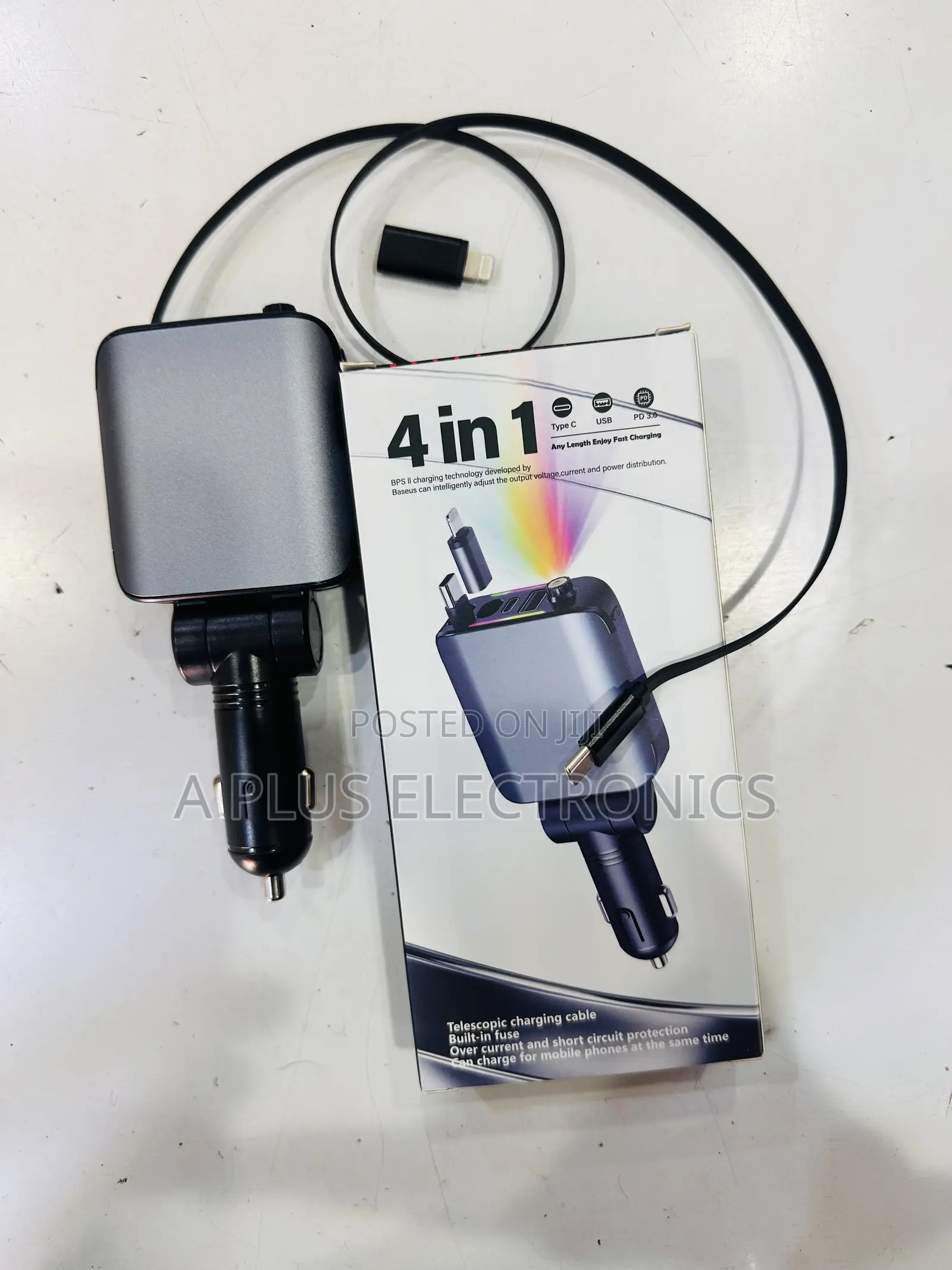 4 in 1 Super Fast Car Charger Usb Charging Adapter