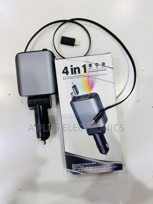 4 in 1 Super Fast Car Charger Usb Charging Adapter
