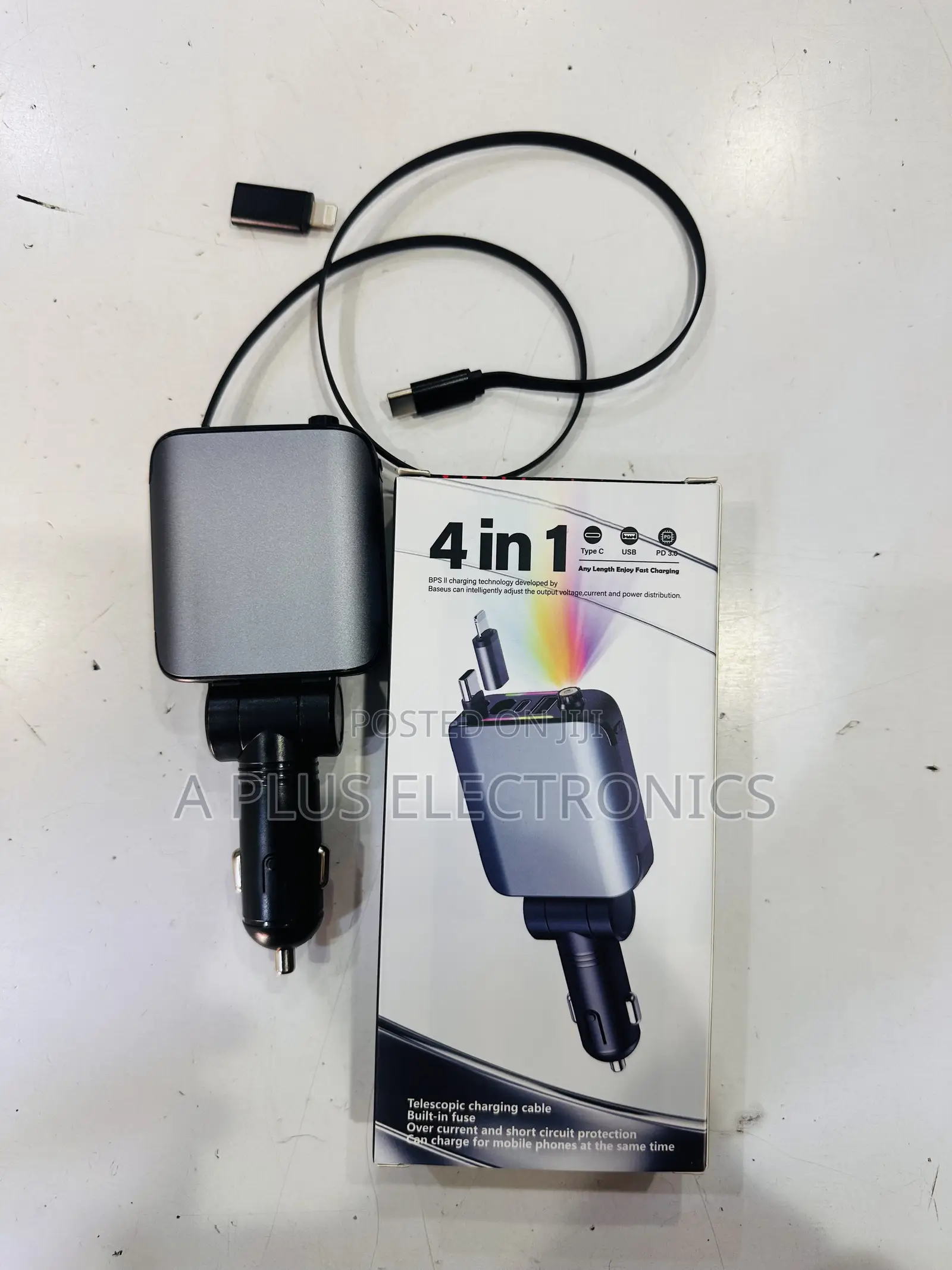 4 in 1 Super Fast Car Charger Usb Charging Adapter