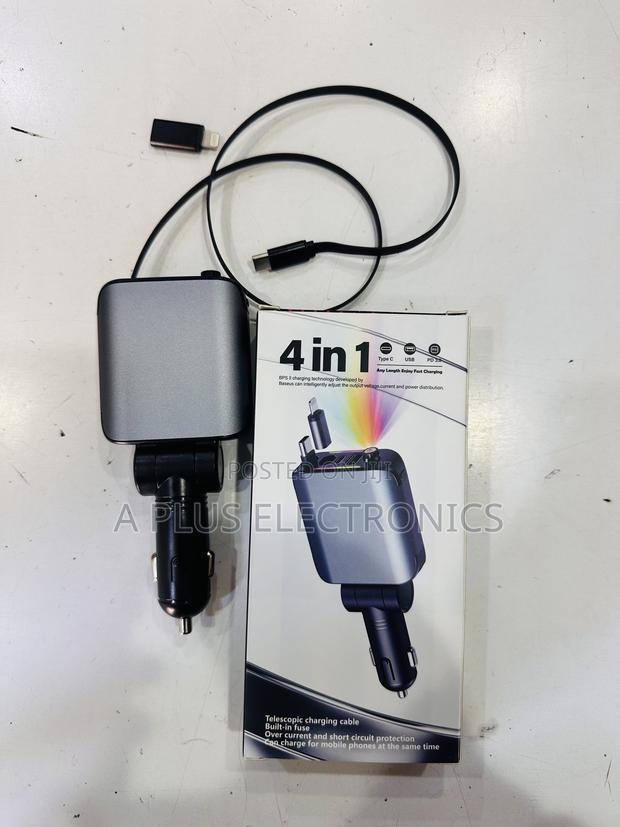 4 in 1 Super Fast Car Charger Usb Charging Adapter - thumbnail 3