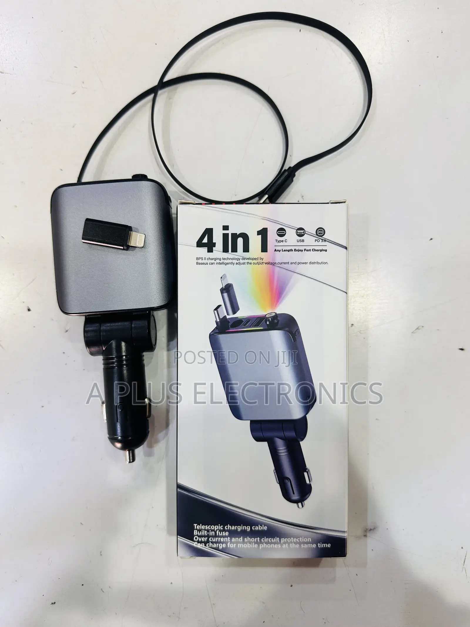 4 in 1 Super Fast Car Charger Reliable Charging for All Devices