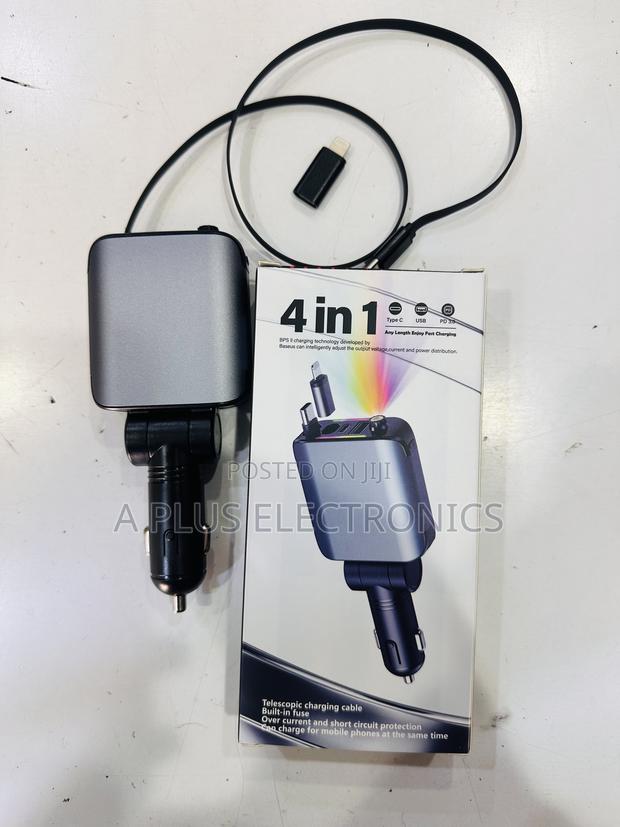E1 4 in 1 Superfast Car Charger – Dual Usb Fast Charger - thumbnail 2