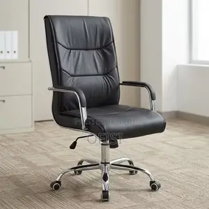 Office Chair; Black Pu Leather Executive Office Chair
