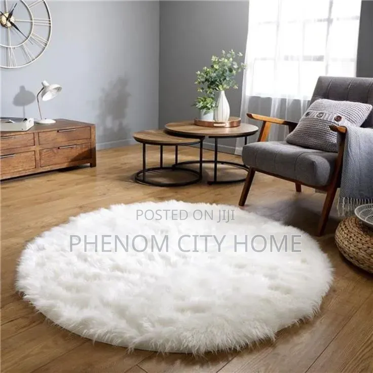 Soft Round Faux Rug/Mat