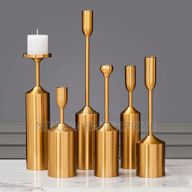 Luxury Gold Candle Holders, - thumbnail 2