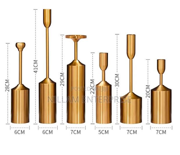 Luxury Gold Candle Holders, - thumbnail 3