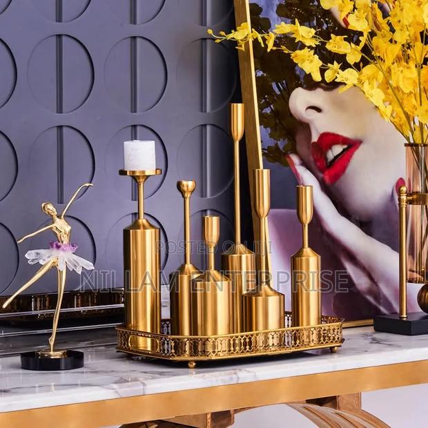 Luxury Gold Candle Holders, - thumbnail 4