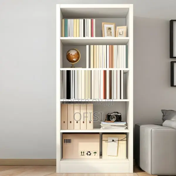 Bookshelf; 5 Tier Wooden Home Office Bookshelf