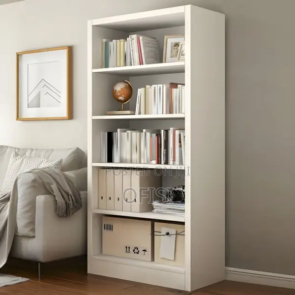 Bookshelf; 5 Tier Wooden Home Office Bookshelf