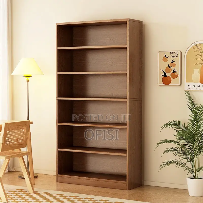 Bookshelf; 5 Tier Wooden Home Office Bookshelf