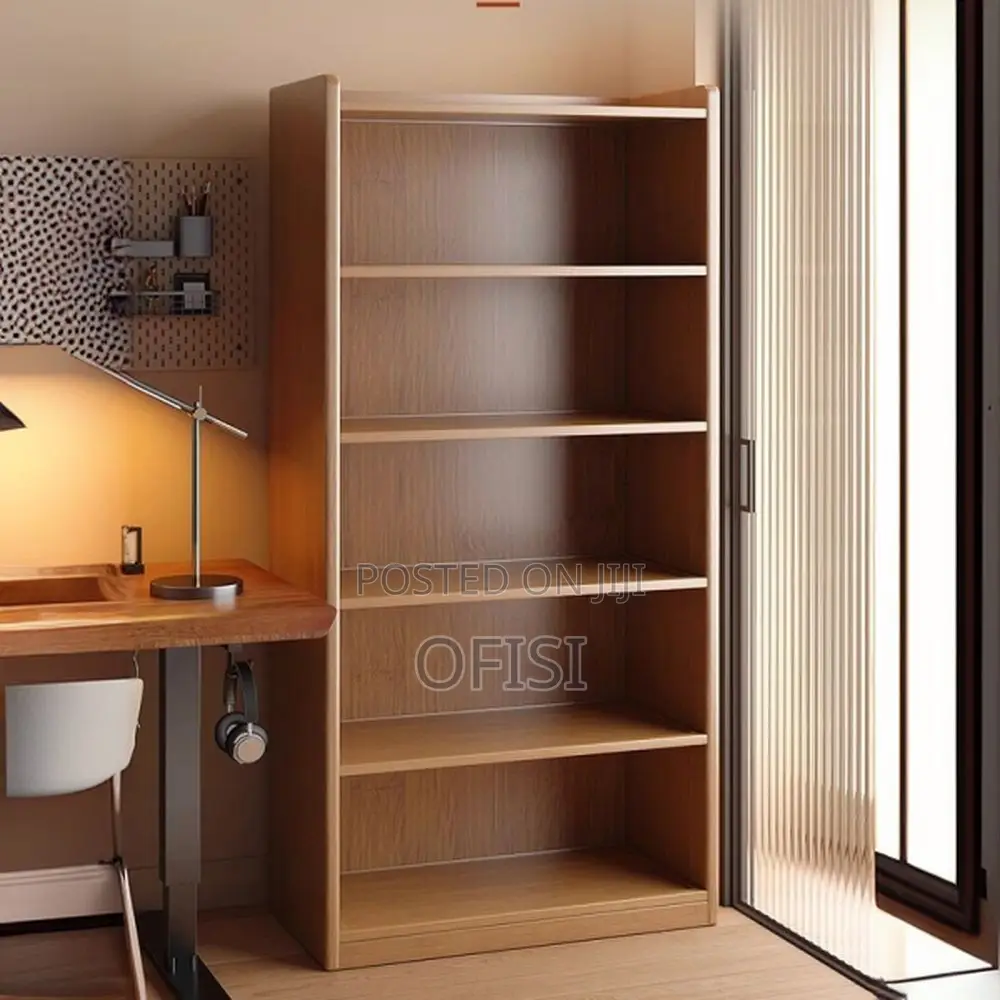 Bookshelf; 5 Tier Wooden Home Office Bookshelf