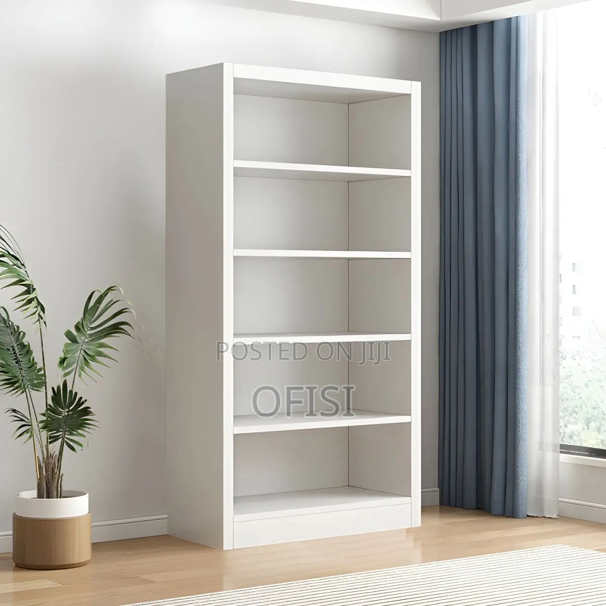 Bookshelf; 5 Tier Wooden Home Office Bookshelf