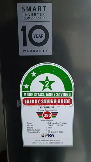 LG Smart Inverter Fridge - 315l, 10‐Year Warranty, Energy Saver