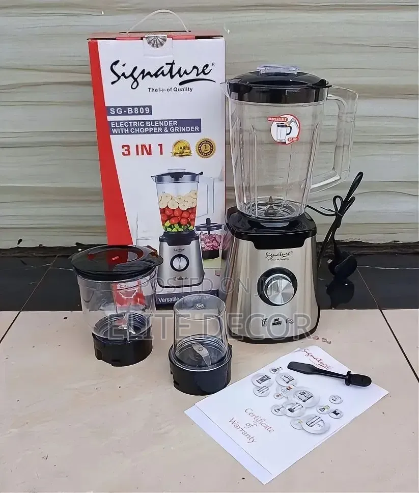 Signature 3in1 Electric Blender With Grinder (600w Super Powerful)