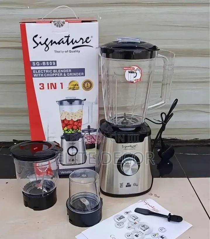 Signature 3in1 Electric Blender With Grinder (600w Super Powerful)