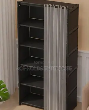8-Tier Shoe Rack - Dustproof Curtain – Organize Your Space in Style