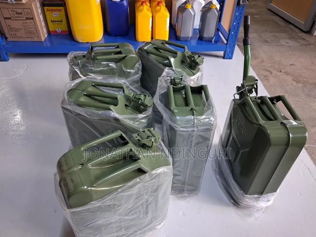 Fuel Jerrycans 20l Metallic – Construction Site Fuel Storage Can - thumbnail 2