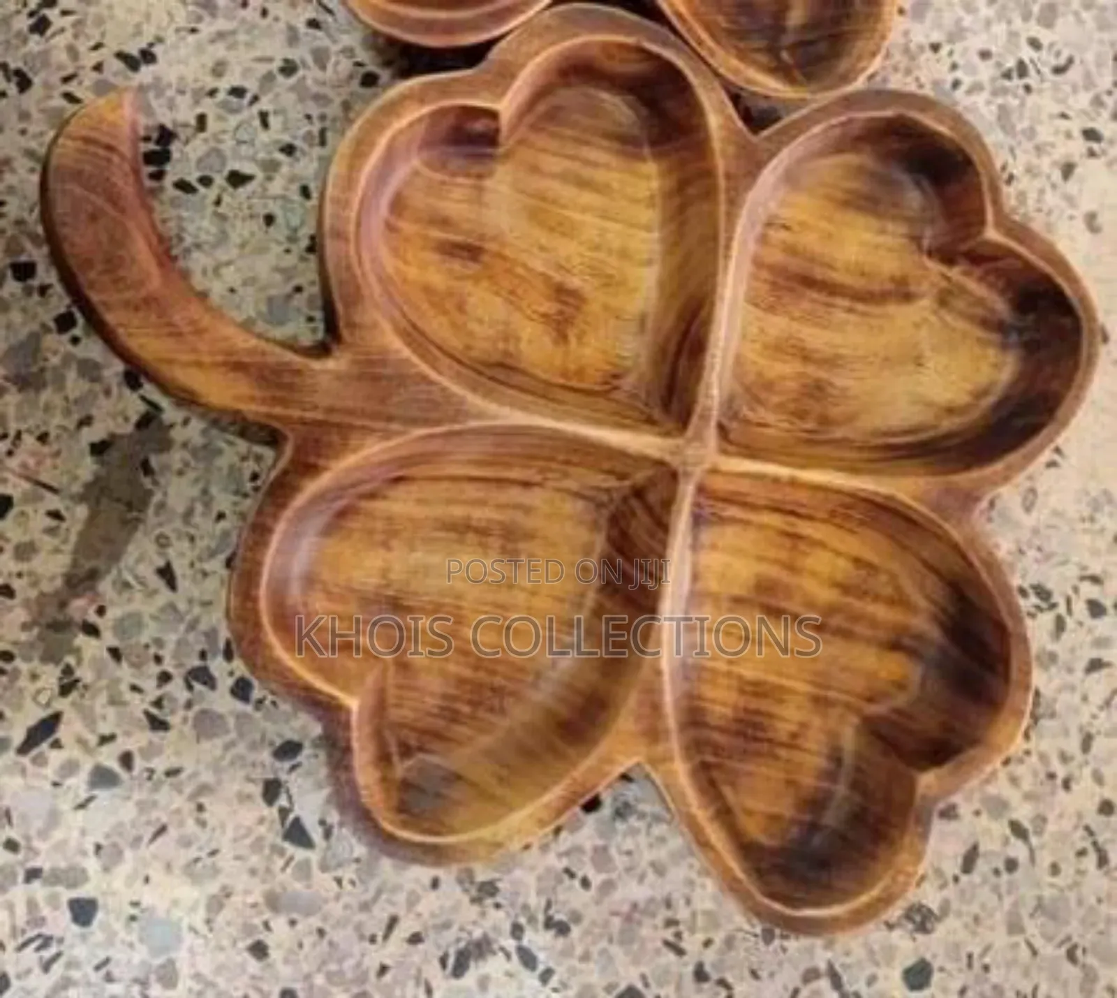 Partitioned Wooden Plate