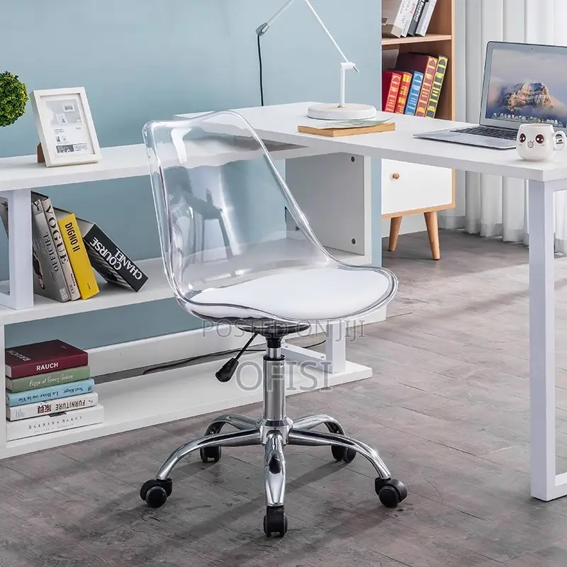 Office Chair; Plastic Swivel Home Office Study Chair