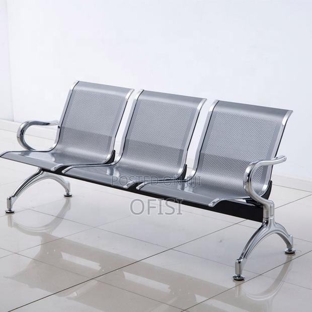Waiting Bench; 3 Seater Unpadded Office Waiting Bench