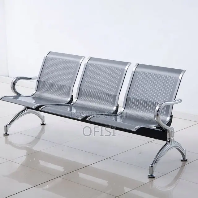 Waiting Bench; 3 Seater Unpadded Office Waiting Bench