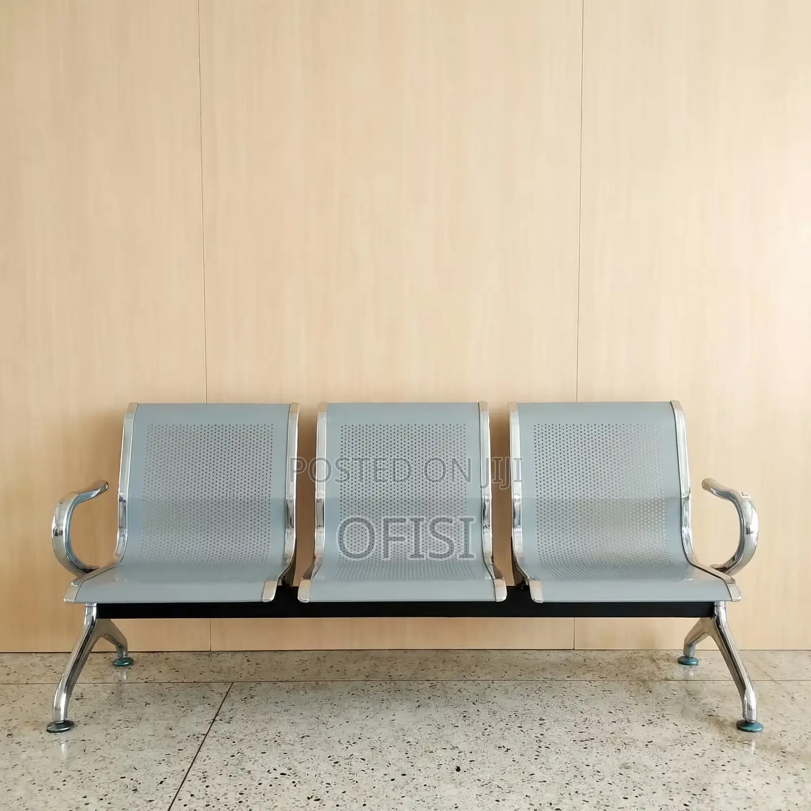 Waiting Bench; 3 Seater Unpadded Office Waiting Bench