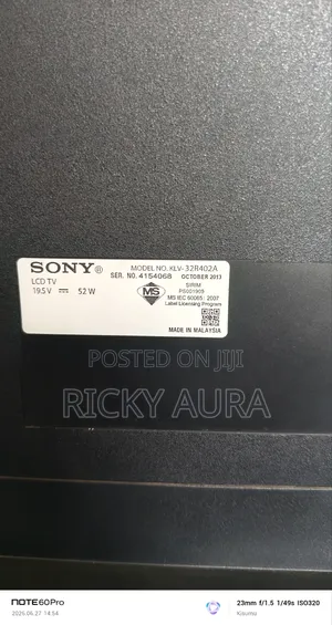 Sony Bravia 32"Inches Digital Tv