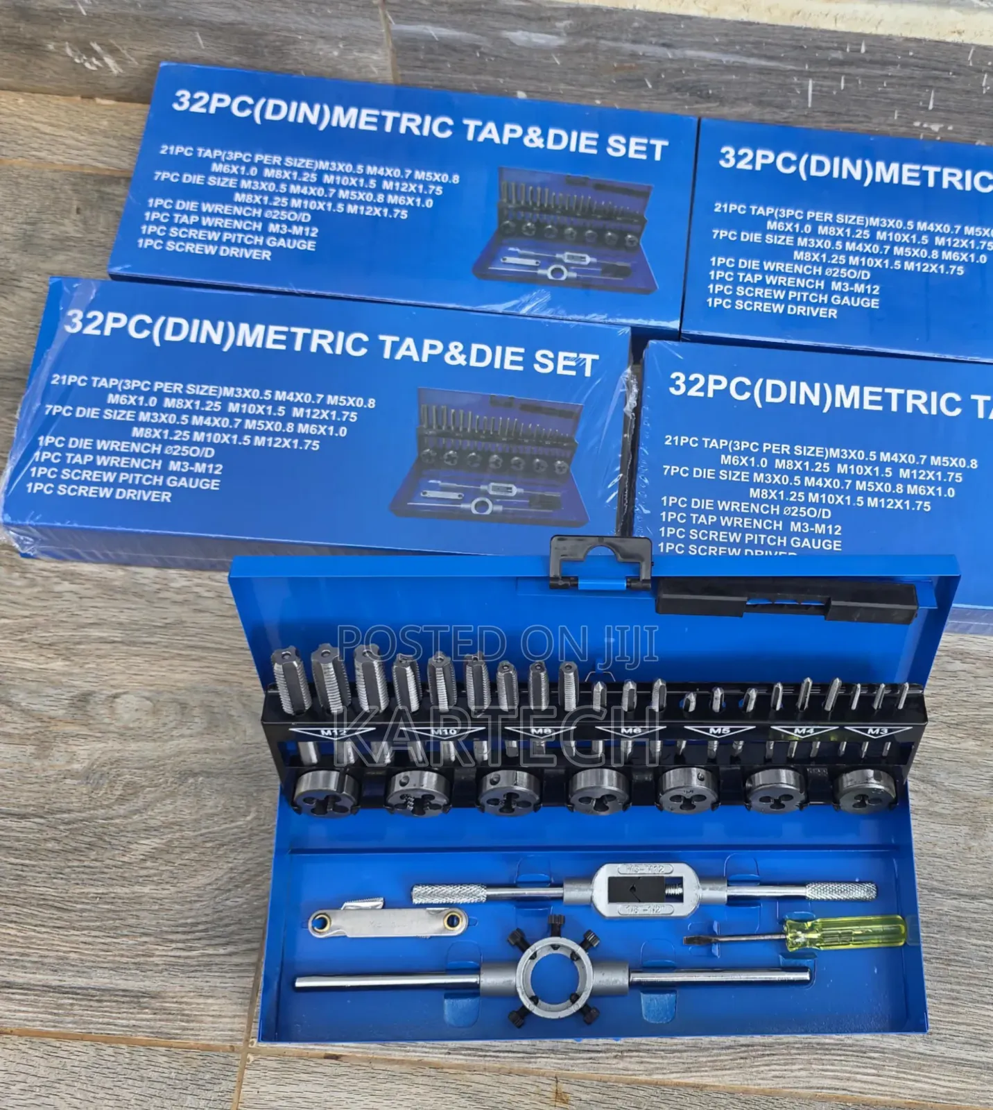 32pcs Metric Tap Die Set – Carbon Steel Threading Tool Kit