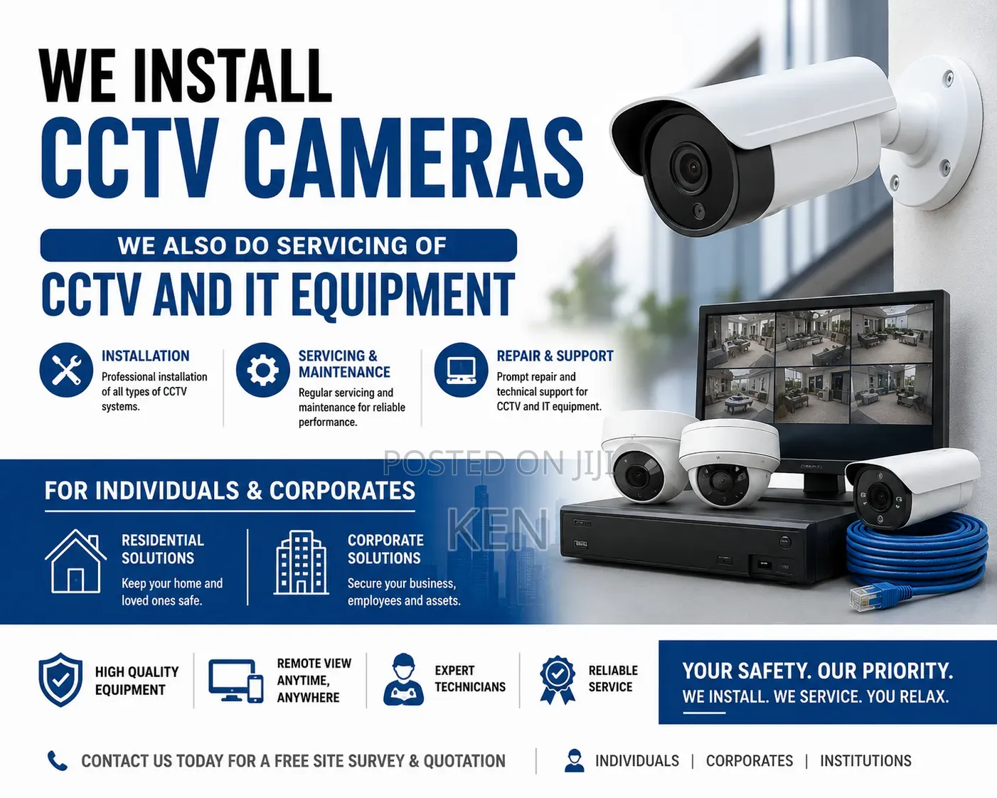We Install CCTV Cameras