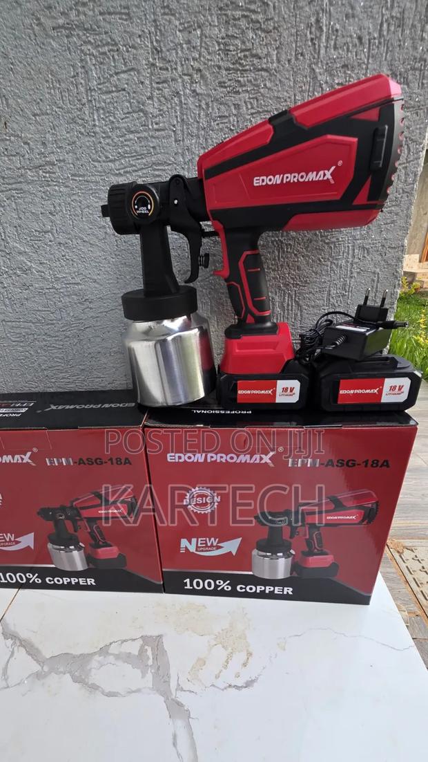 Edon Promax Epm-Asg-18a 18v Paint Spray Gun With 2 Batteries