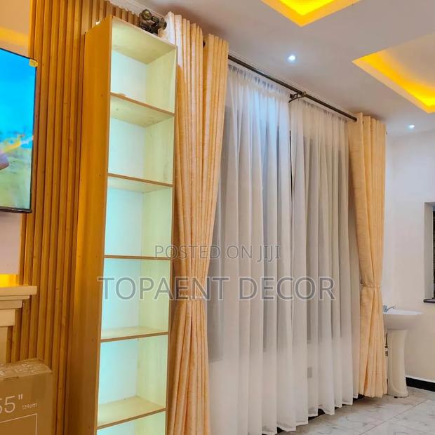 Yellow,Eye Catching Window Eyelates Curtains - thumbnail 2