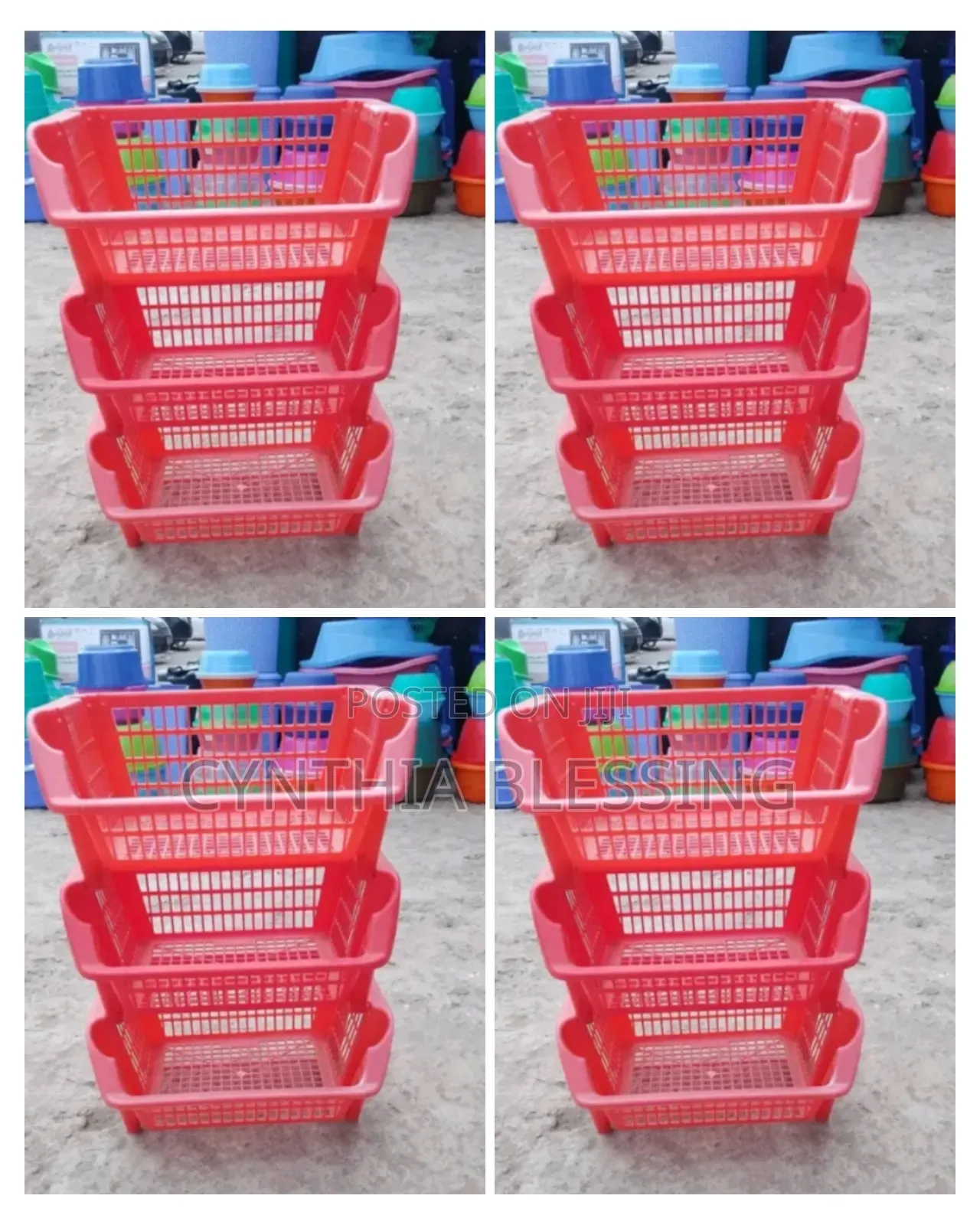 3 Layer Utensils Rack -Red-Ur13