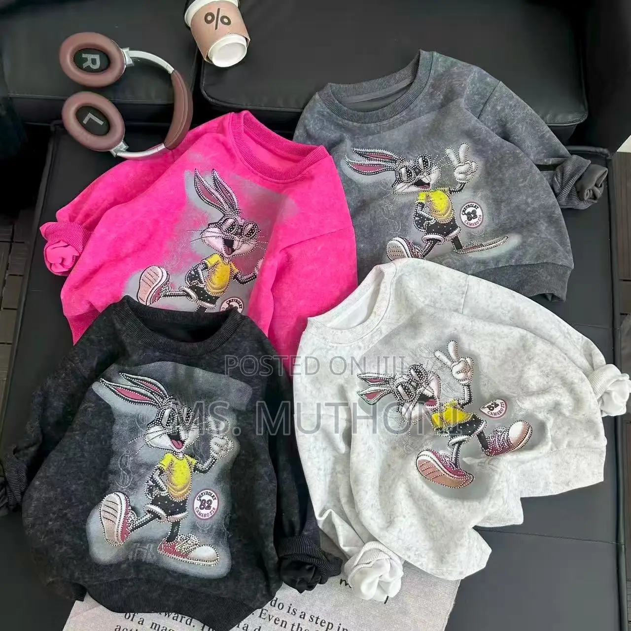 4-12 Yrs Fancy Girls Bugs Bunny Graphic Sweatshirts