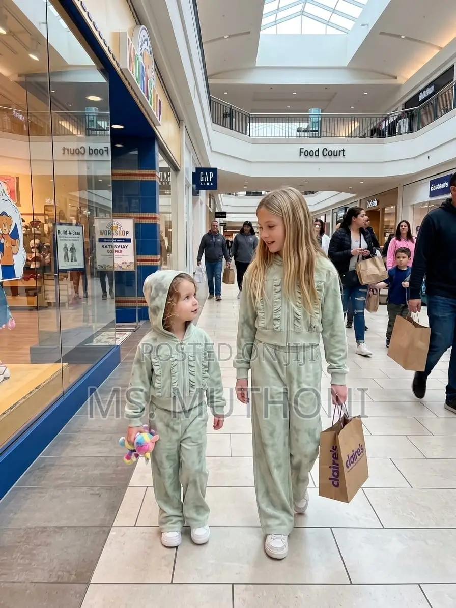 2 Piece Set With Ruffle Details Girls Wide Leg Trucksuits