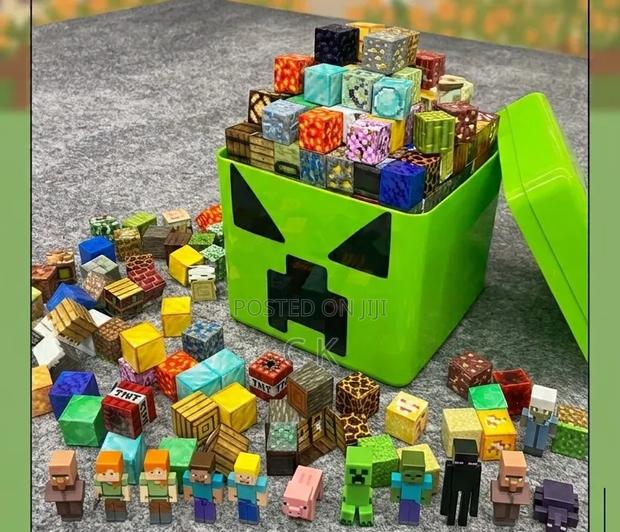 Magnetic Minecraft Building Blocks With Storage - main view