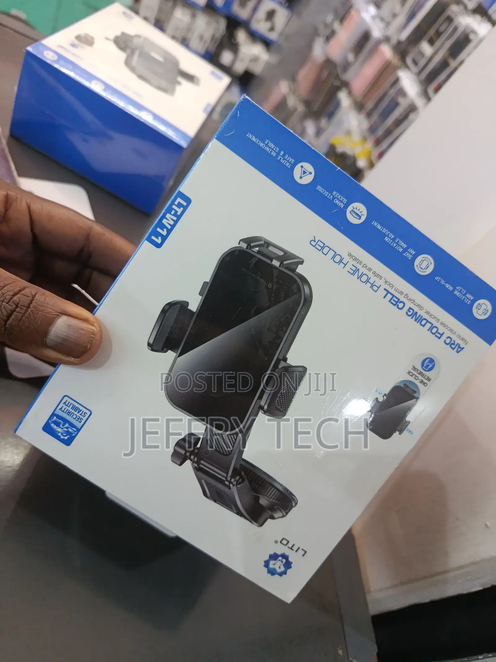 Car Phone Holder for Cars Dashboard Windscreen Desk, 3in 1 Mobile Pho