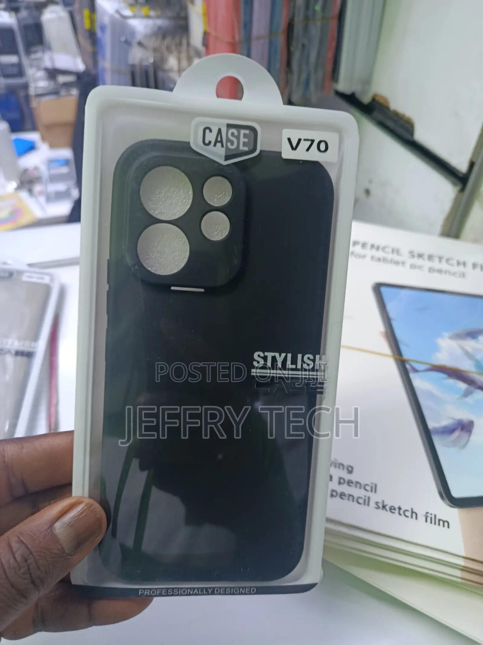 Vivo V70 V70 Elite Premium Silicon Dotted Back Cover With Cloth Insi