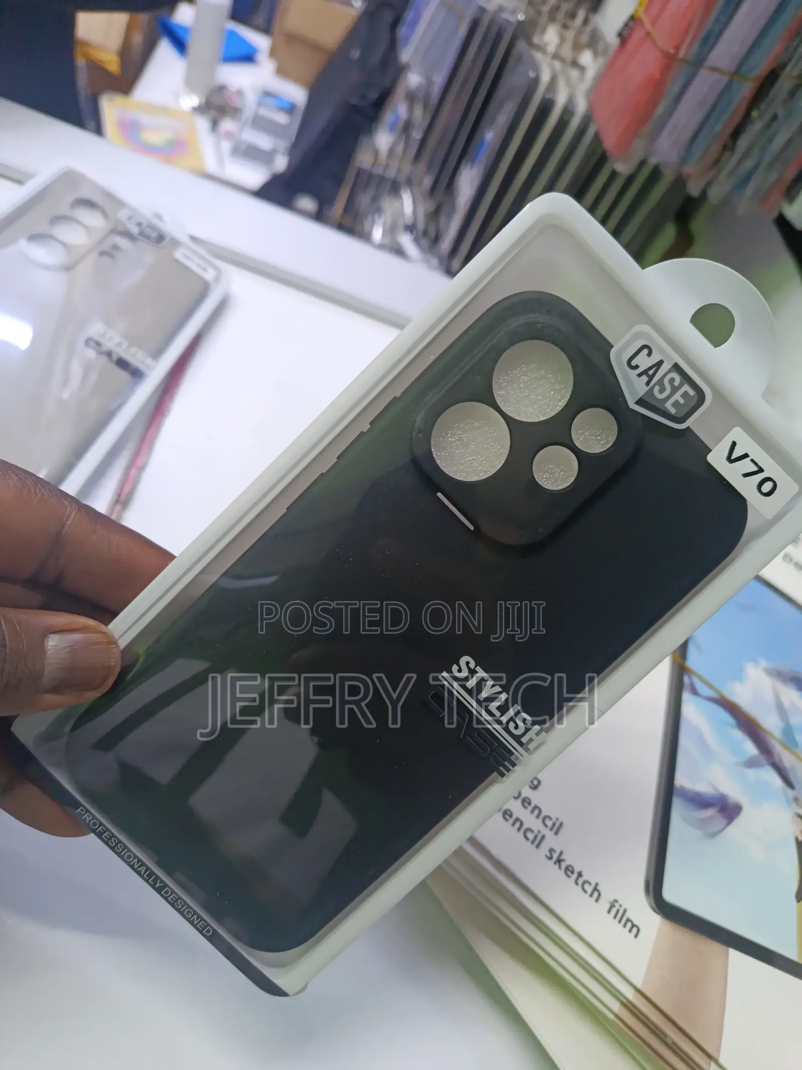 Vivo V70 V70 Elite Premium Silicon Dotted Back Cover With Cloth Insi